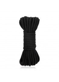 Черная хлопковая веревка для связывания Bondage Rope - 10 м. - Lux Fetish - купить с доставкой в Сочи