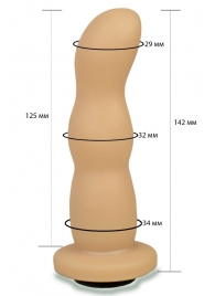 Телесная рельефная насадка Harness - 14,2 см. - LOVETOY (А-Полимер) - купить с доставкой в Сочи