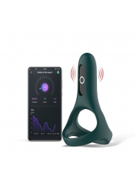 Изумрудное виброкольцо Magic Motion Rise с подхватом мошонки - Magic Motion - в Сочи купить с доставкой