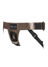 Бронзовый пояс для насадок Curious Harness - Strap-on-me - купить с доставкой в Сочи