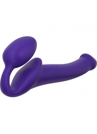 Фиолетовый безремневой страпон Silicone Bendable Strap-On - size S - Strap-on-me - купить с доставкой в Сочи