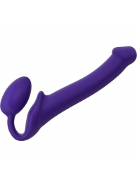 Фиолетовый безремневой страпон Silicone Bendable Strap-On - size M - Strap-on-me - купить с доставкой в Сочи