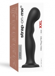 Черная насадка Strap-On-Me Dildo Plug P G size XXL - Strap-on-me - купить с доставкой в Сочи