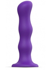Фиолетовая насадка Strap-On-Me Dildo Geisha Balls size M - Strap-on-me - купить с доставкой в Сочи