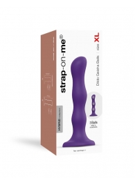 Фиолетовая насадка Strap-On-Me Dildo Geisha Balls size XL - Strap-on-me - купить с доставкой в Сочи