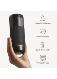 Черный мастурбатор с контролем всасывания Arcwave Pow Stroker - Arcwave - в Сочи купить с доставкой
