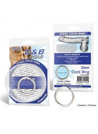 Стальное эрекционное кольцо STEEL COCK RING - 3.5 см. - BlueLine - в Сочи купить с доставкой