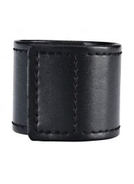 Хомут-утяжка для мошонки из искусственной кожи на липучке VELCRO BALL STRETCHER- 4 см. - BlueLine - в Сочи купить с доставкой