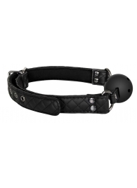 Черный кляп-шарик BALL GAG DIAMOND - Dream Toys - купить с доставкой в Сочи