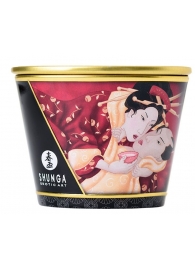 Массажная  свеча Sparkling Strawberry Wine с ароматом клубничного вина - 170 мл. - Shunga - купить с доставкой в Сочи