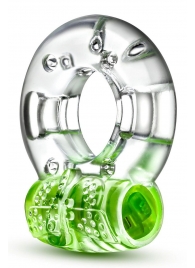 Зеленое эрекционное виброкольцо Arouser Vibrating C-Ring - Blush Novelties - в Сочи купить с доставкой