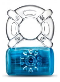 Синее эрекционное виброкольцо One Night Stand Vibrating C-Ring - Blush Novelties - в Сочи купить с доставкой