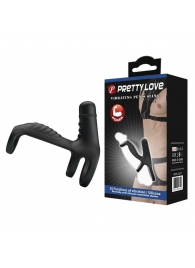 Черная вибронасадка на пенис Vibrating Penis Sling - Baile - в Сочи купить с доставкой