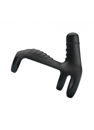 Черная вибронасадка на пенис Vibrating Penis Sling - Baile - в Сочи купить с доставкой