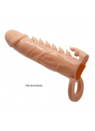 Телесная удлиняющая насадка Penis Sleeve Emmitt - 17 см. - Baile - в Сочи купить с доставкой