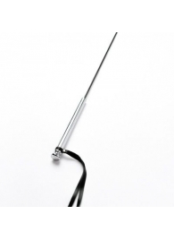 Черный кожаный стек с гладкой ручкой - 55 см. - Crazy Handmade - купить с доставкой в Сочи