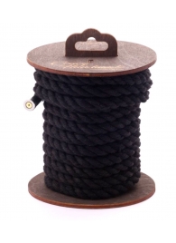 Черная хлопковая веревка для бондажа на катушке - 5 м. - Crazy Handmade - купить с доставкой в Сочи