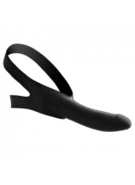 Черный кляп-страпон Masters Mini Face Fuck Strap-On - 14 см. - XR Brands - купить с доставкой в Сочи