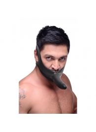 Черный кляп-страпон Masters Mini Face Fuck Strap-On - 14 см. - XR Brands - купить с доставкой в Сочи