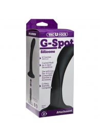 Черная изогнутая насадка Vac-U-Lock G-Spot - 16,5 см. - Doc Johnson - купить с доставкой в Сочи