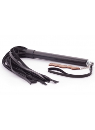 Черная кожаная плеть  Индиго  - 50 см. - Crazy Handmade - купить с доставкой в Сочи