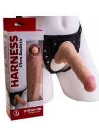 Страпон Harness из двух предметов: регулируемые трусики и насадка-фаллос - 17,5 см. - LOVETOY (А-Полимер) - купить с доставкой в Сочи