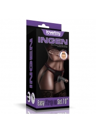 Женский темнокожий страпон Easy Strapon Set 7 Inch - 18 см. - Lovetoy - купить с доставкой в Сочи