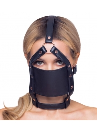 Черный намордник с кляпом-шаром Head Harness With A Gag - Orion - купить с доставкой в Сочи