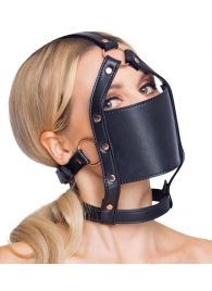 Черный намордник с кляпом-шаром Head Harness With A Gag - Orion - купить с доставкой в Сочи