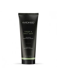 Массажный легкий крем WICKED Sage plus Sea Salt - 120 мл. - Wicked - купить с доставкой в Сочи