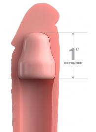 Телесная насадка-удлинитель 1 Inch Silicone X-tension - 17,8 см. - Pipedream - в Сочи купить с доставкой