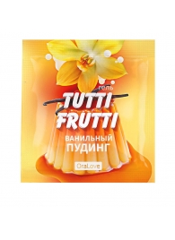 Пробник гель-смазки Tutti-frutti со вкусом ванильного пудинга - 4 гр. - Биоритм - купить с доставкой в Сочи