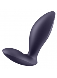 Фиолетовый анальный вибростимулятор Power Plug - Satisfyer - в Сочи купить с доставкой