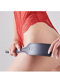 Черная кожаная шлепалка SitaBlack - 30 см. - Sitabella - купить с доставкой в Сочи