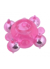 Эрекционное кольцо c бусинками - Toyfa Basic - в Сочи купить с доставкой