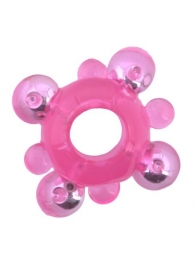 Эрекционное кольцо c бусинками - Toyfa Basic - в Сочи купить с доставкой