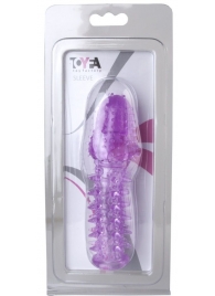 Фиолетовая насадка, удлиняющая половой член - 13,5 см. - Toyfa Basic - в Сочи купить с доставкой