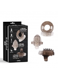 Набор из 3 дымчатых эрекционных колец с вибрацией Teasers Ring Kit - Chisa - в Сочи купить с доставкой