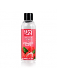 Массажное масло Sexy Sweet Nectar Lychee с феромонами и ароматом личи - 75 мл. - Биоритм - купить с доставкой в Сочи