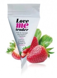 Съедобное согревающее массажное масло Love Me Tender Strawberry с ароматом клубники - 10 мл. - Love to Love - купить с доставкой в Сочи