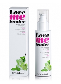 Съедобное согревающее массажное масло Love Me Tender Mojito с ароматом мохито - 100 мл. - Love to Love - купить с доставкой в Сочи