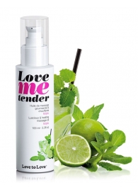Съедобное согревающее массажное масло Love Me Tender Mojito с ароматом мохито - 100 мл. - Love to Love - купить с доставкой в Сочи