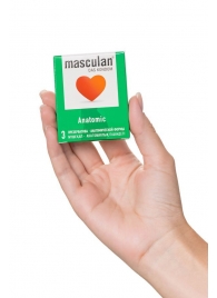 Презервативы анатомической формы Masculan Anatomic - 3 шт. - Masculan - купить с доставкой в Сочи