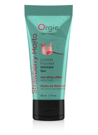 Съедобный интимный гель Orgie Lube Tube Cocktail Strawberry Mojito - 50 мл. - ORGIE - купить с доставкой в Сочи