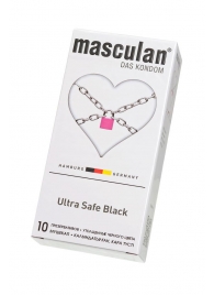 Ультрапрочные презервативы Masculan Ultra Safe Black - 10 шт. - Masculan - купить с доставкой в Сочи