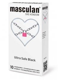 Ультрапрочные презервативы Masculan Ultra Safe Black - 10 шт. - Masculan - купить с доставкой в Сочи