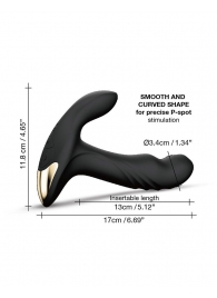Черный вибромассажер простаты Multi P-Joy с 3 моторами - Dorcel - в Сочи купить с доставкой