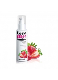 Съедобное согревающее массажное масло Love Me Tender Strawberry с ароматом клубники - 100 мл. - Love to Love - купить с доставкой в Сочи