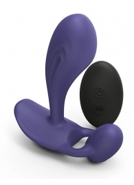 Темно-синий вибромассажер Witty P G Vibrator with Remote Control - Love to Love - в Сочи купить с доставкой