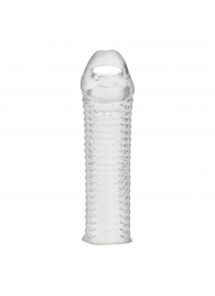 Текстурированная насадка на пенис Clear Textured Penis Enhancing Sleeve Extension - 16,5 см. - BlueLine - в Сочи купить с доставкой